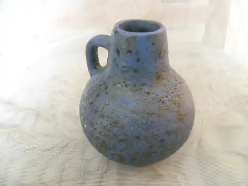 Rockabilly Ära 1950-60 Kreutz Keramik Fat Lava Schaumlasur Henkelkrug Vase Formnummer 207