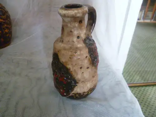 Space Age Form Bay Fat Lava Schaumlasur Henkelkanne Formnummer 631 17