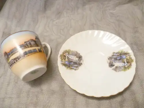 Versailles Le Palace Andenkentasse um 1920  Marke Limoges Dadat