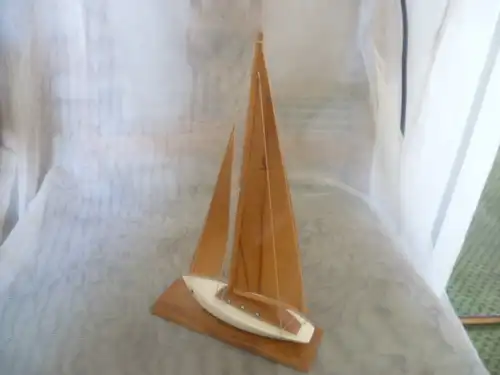 Segelboot Model verschiedene Hölzer Vintage der 70 Jahre 