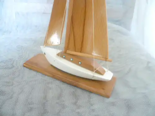 Segelboot Model verschiedene Hölzer Vintage der 70 Jahre 