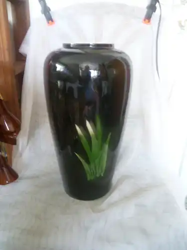 Foreign Scheurich Rpockabilly Ära Flamingos Spritzdekor 517-38 Keramik XXL Bodenvase Mid Century Hergestellt 1559 für den USA Markt sehr selten !