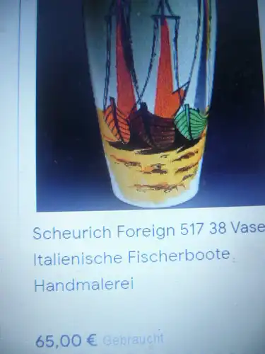 Foreign Scheurich Rpockabilly Ära Flamingos Spritzdekor 517-38 Keramik XXL Bodenvase Mid Century Hergestellt 1559 für den USA Markt sehr selten !