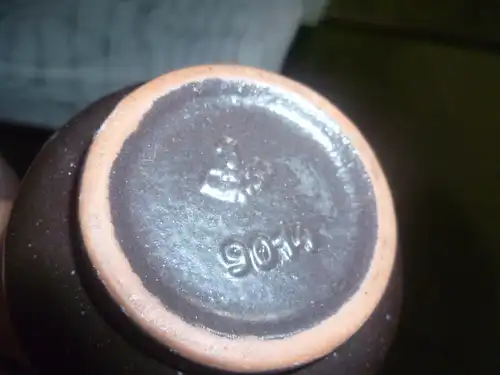 Karlsruher Majolika Formnummer 9014 Mid Century 1960-70 H: 16 Mid Century Brauntöne