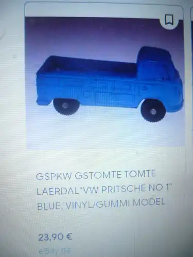 Jahrgang Tomte Laerdal Stavanger Norwegen VW Volkswagen Transporter T1 Pick-up in blau  1:43 von 1959