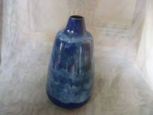 Rosemarie Gläser Designerin bei Strehla  hier Space Ära VEB Strehla Blau geflammt Formnummer 1136 Mid Century ca 1970 sehr selten !