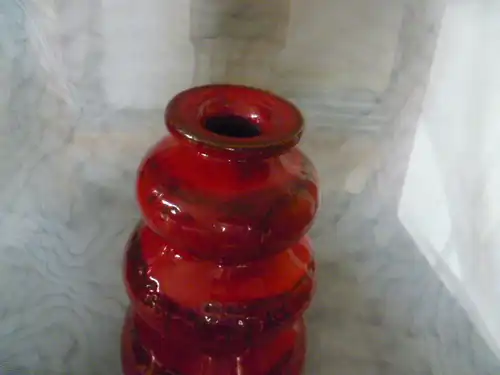 Studiokeramik Fat Lava in Ferrari rot Nummer 22 von 63 Vasen!! Mid Century Rockabilly Volkswagen Ära 1970 Art der Hermann Karl Hakenjos Vasen 1879-1982 Vasen Kandern 