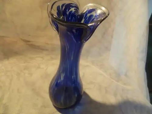  Murano Sommerso Tulpenvase Stahlblau  Vintage der 60 Jahre Rockabilly Ära