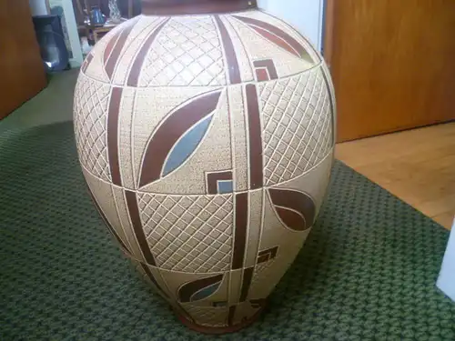 Sawa Bodenvase Designer Franz Schwaderlapp  Studiokeramik Designer Klassiker Modernist Vase  große Birnenform Nr: 34 50