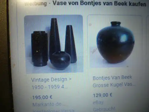 Jan Bontjes van Breek Berlin 1899-1969 Studio Vase um 1950-60 Möwenei-Lasur !!