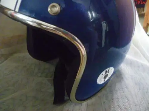 MT helmets retro series est 1988 Italien Jet Helm Elfenbein Stahlblau  aus alter Sammlung !Vintage Mid Century Rockabilly Ära 