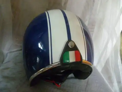 MT helmets retro series est 1988 Italien Jet Helm Elfenbein Stahlblau  aus alter Sammlung !Vintage Mid Century Rockabilly Ära 