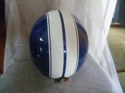 MT helmets retro series est 1988 Italien Jet Helm Elfenbein Stahlblau  aus alter Sammlung !Vintage Mid Century Rockabilly Ära 