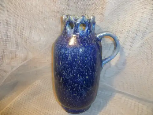 Italien Royal Keramik Vase 253 in Art Bitossi - Aldo Londi Henkelvase mit Durchbruch Ausguss Nr 25.3