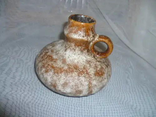 Stein Jopeko Keramik Henkelvase mokka-braun Fat Lava Vintage 70Ära Formnummer: 46/12