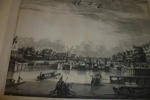 Andrea Commodi Florenz 1560-1638 großer Stahlstich signiert dat.1601 hier Amsterdam "AMSTEL D´AMSTEL SLUYS EN BRUGH " rechts in der Platte 