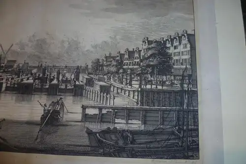 Andrea Commodi Florenz 1560-1638 großer Stahlstich signiert dat.1601 hier Amsterdam "AMSTEL D´AMSTEL SLUYS EN BRUGH " rechts in der Platte 