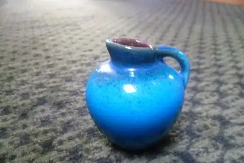 Gräflich Ortenburg Keramik Werke hier 1 Miniatur Keramik in Türkis 60 Ära H: 6.5 cm