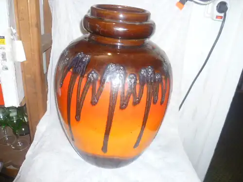 Vulkan Fat Lava Scheurich Massive Bodenvase 286-42, 44 Cm Hoch.