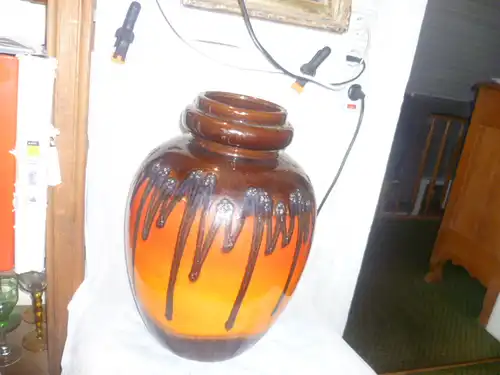 Vulkan Fat Lava Scheurich Massive Bodenvase 286-42, 44 Cm Hoch.