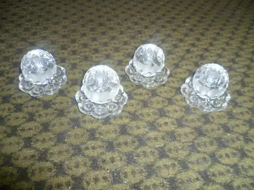 Set von 4 Stück Swarovski Kerzenständer Kugel Klein Candleholder Ball H: 4,5 cm