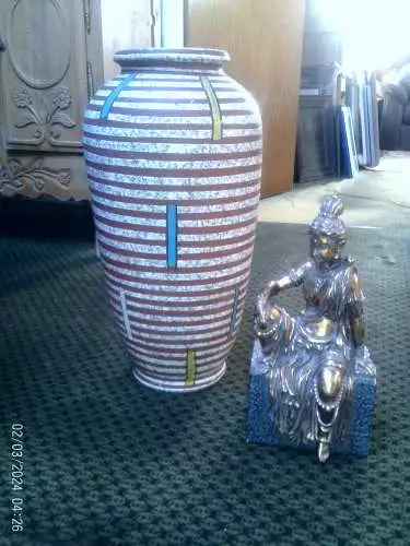 Dekor Heinz Siery für Scheurich hier1  Bodenvase Graffiti  567-50 Vintage Mid Century 60-70 Ära