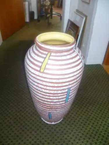 Dekor Heinz Siery für Scheurich hier1  Bodenvase Graffiti  567-50 Vintage Mid Century 60-70 Ära