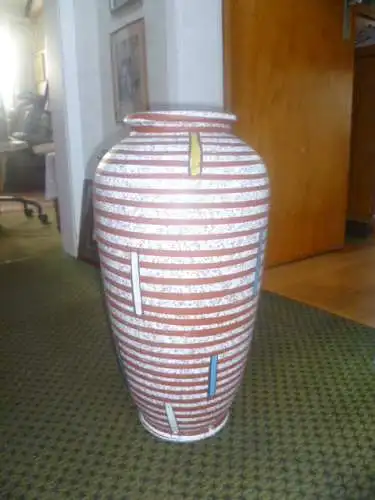Dekor Heinz Siery für Scheurich hier1  Bodenvase Graffiti  567-50 Vintage Mid Century 60-70 Ära