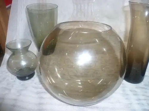  Vase  Wagenfeld WMF große Ballonvase Braunglas