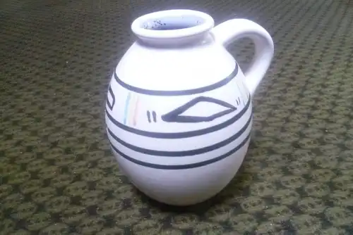 Modernist Designer Bay Keramik 881 - 14 schöne Vintage Mid Century Modern  Afrika 1970er Jahre bunte Relief Vase West Germany Pottery. WGP
