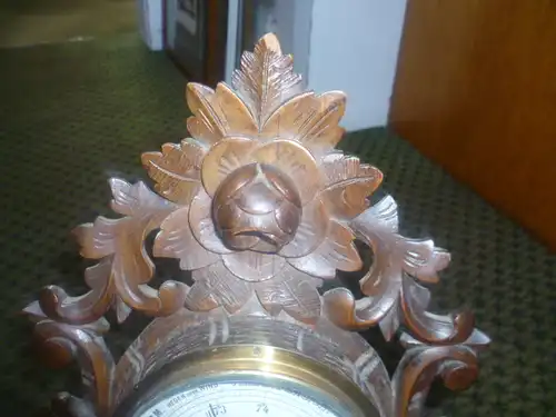 Zum Aufstellen besonders selten zu Finden ! Hand geschnitzter Schwarzwald Tisch Kommoder Gründerzeit Historismus Barometer 