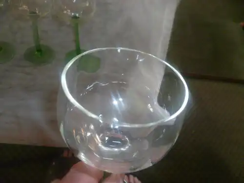 Original Jugendstil Kristall Gläser 4 Stück von Peter Behrens Form Weingläser Art Nouveau um 1915-25 mehrfach facettierte Kuppa