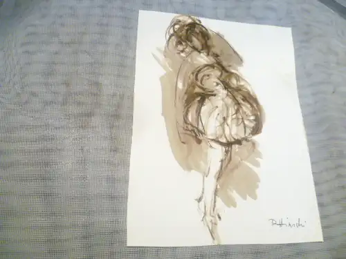Rote Reiter Malergruppe Rudolf Hirschi 1917 Stuttgart – 2001 Tanzendes Mädchen, Aquarell , Vorstudien für seine späteren Gemälde, Frühwerke