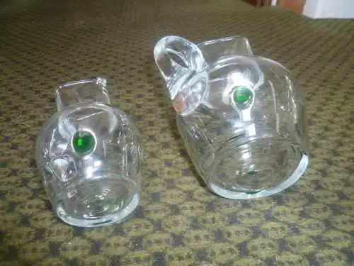 Set 2 Originale Jugendstil Wein -Saftkruge Design Hans Christiansen um 1890-1910 Ferdinand von Poschinger Art Nouveau 