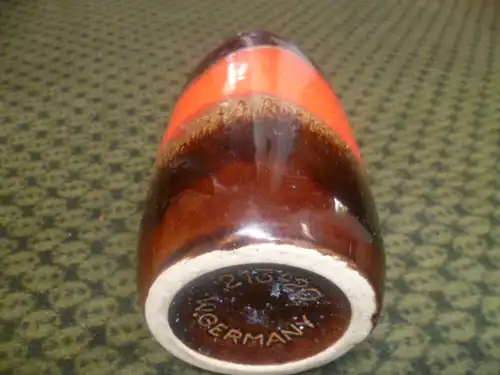 Scheurich Dekor Lora von Gerda Heukeroth 213-20 Keramik von 1970 tolle Farben mokka orangerot braunlich