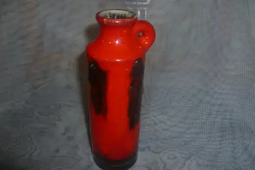 Scheurich 208 ? Designerin: Gerda Heukeroth Mid Century 1960 elegante rot/schwarz Fat Lava