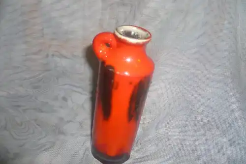 Scheurich 208 ? Designerin: Gerda Heukeroth Mid Century 1960 elegante rot/schwarz Fat Lava