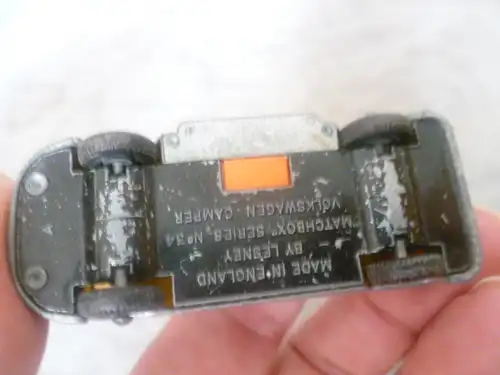 Matchbox Regular Wheels 34d Volkswagen Camper Herstellungsjahr: 1961/1962 Farbe: Silber Reifen: solide graue Räder.