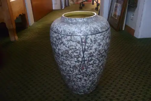 Scheurich Graffiti Bodenvase Vintage  239-30: große West-Germany Keramik Bodenvase, 1950/60er