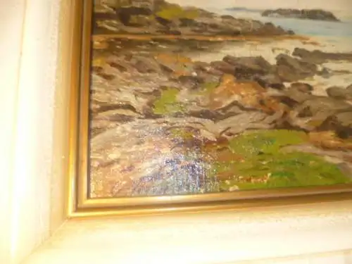 Giuseppe Ferrarini 1846 Parma -1896 Brighton " Fischerboot am Strand von Finalmarina Ligurien oder Berardi Küste "