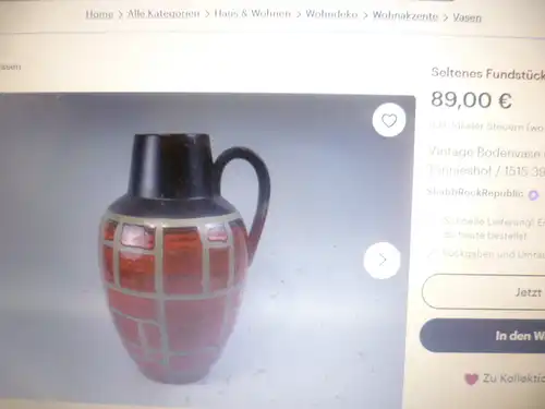 Designer  Heinz Siery :Vintage Bodenvase (Vase) / Carstens Tönnieshof / 1515 39 | West Germany |Ära 1960-70!!