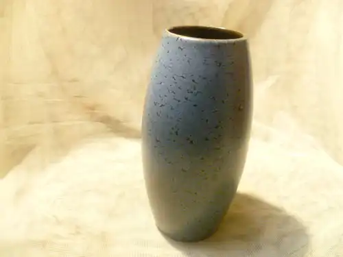 Vintage Scheurich Vase 522-20 Keramik W.Germany , blau gesprenkelt aus der Vitrine H: 20 cm 