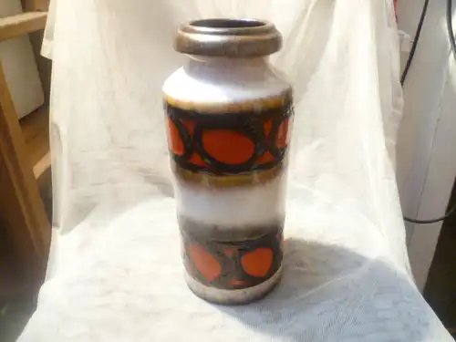 Vintage Scheurich Vase 517-30 Keramik W.Germany Braun U Rot aus der Vitrine H: 30 cm