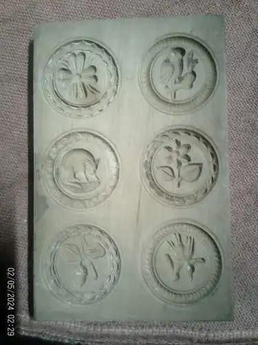 1870 Provenienz Bäckerei Gauss Bretten Konvolut Holzmodel !! Bestehend aus 2 Springerle Volkskunde aus Baden Württemberg seltene Motive