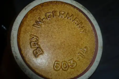 Vase Bay ocker braun Form 503-14 Keramik 60er Bodo Mans Inka vintage Westgermany W.-Germany mid century Nierentisch space age 