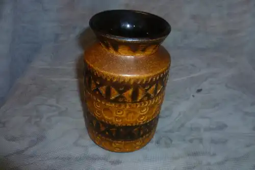 Vase Bay ocker braun Form 503-14 Keramik 60er Bodo Mans Inka vintage Westgermany W.-Germany mid century Nierentisch space age 