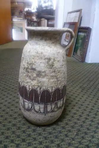 Keramikvase von Jacques Pouchain für Atelier Dieulefit, 1950er Kreateur: Pouchain, Jacques Hersteller: Atelier Dieulefit Stil: Designklassiker, Handgefertigt, Brutalistisch Design