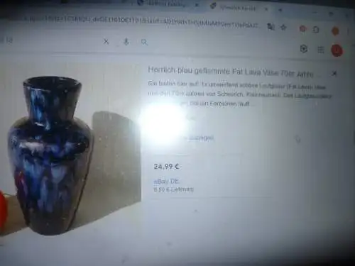 Konvolut 4 Stück Gerda Heukeroth Designerin bei Scheurich 523 /18 seltene seltene blau Fat Lava Mid Century um 1970 Vasen Töne Vintage Vase Mid Century 