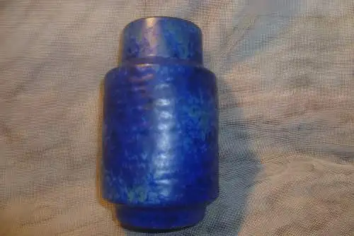 Carstens Vase blau grünliche Lauflasuren Mid Century um 1960/70 Entwurf wohl Friedegard Glatzle um 1960 Vintage Zustand H : 14,5cm 