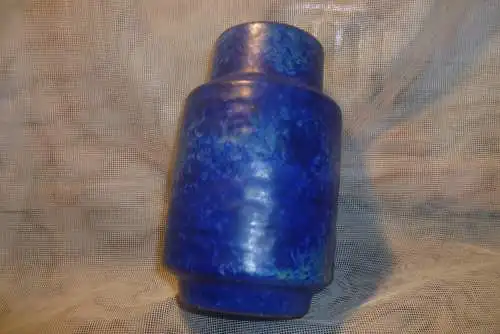 Carstens Vase blau grünliche Lauflasuren Mid Century um 1960/70 Entwurf wohl Friedegard Glatzle um 1960 Vintage Zustand H : 14,5cm 